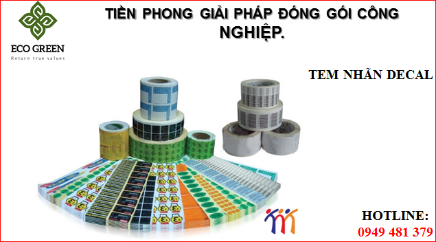 TEM NHÃN (TEM TRẮNG, TEM IN SẴN) ECO GREEN ĐANG CUNG ỨNG